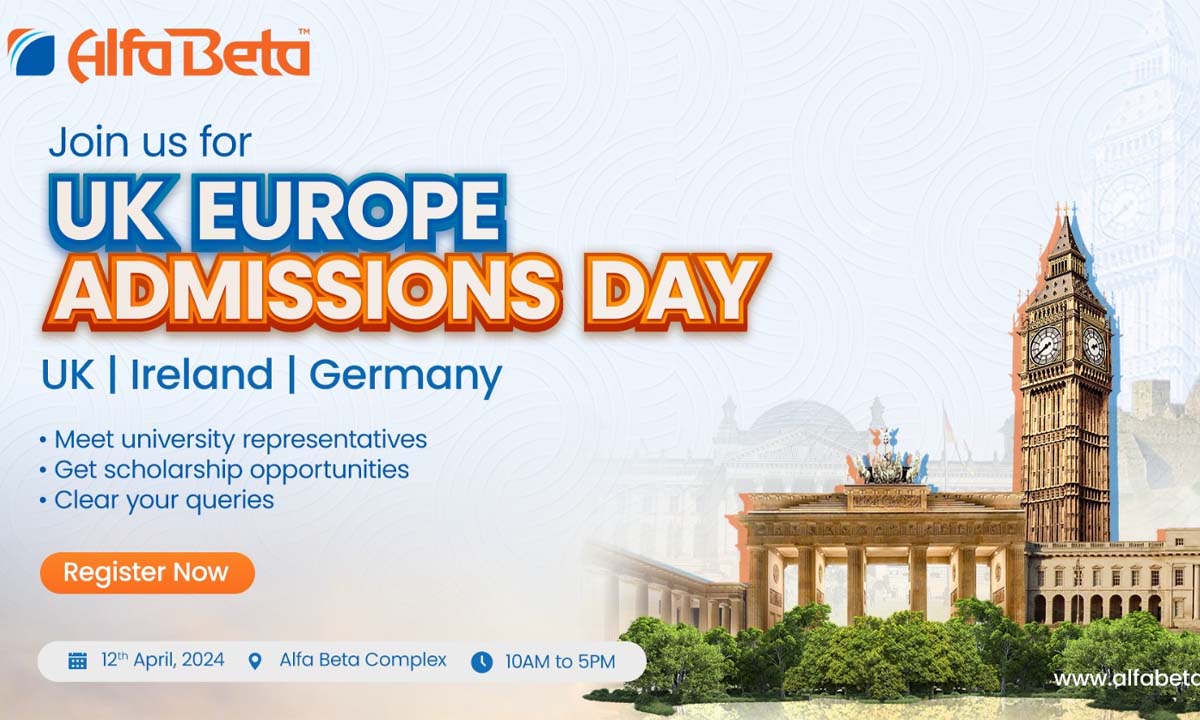 UK Europe Admissions Day happening at Alfa Beta on 12th of April