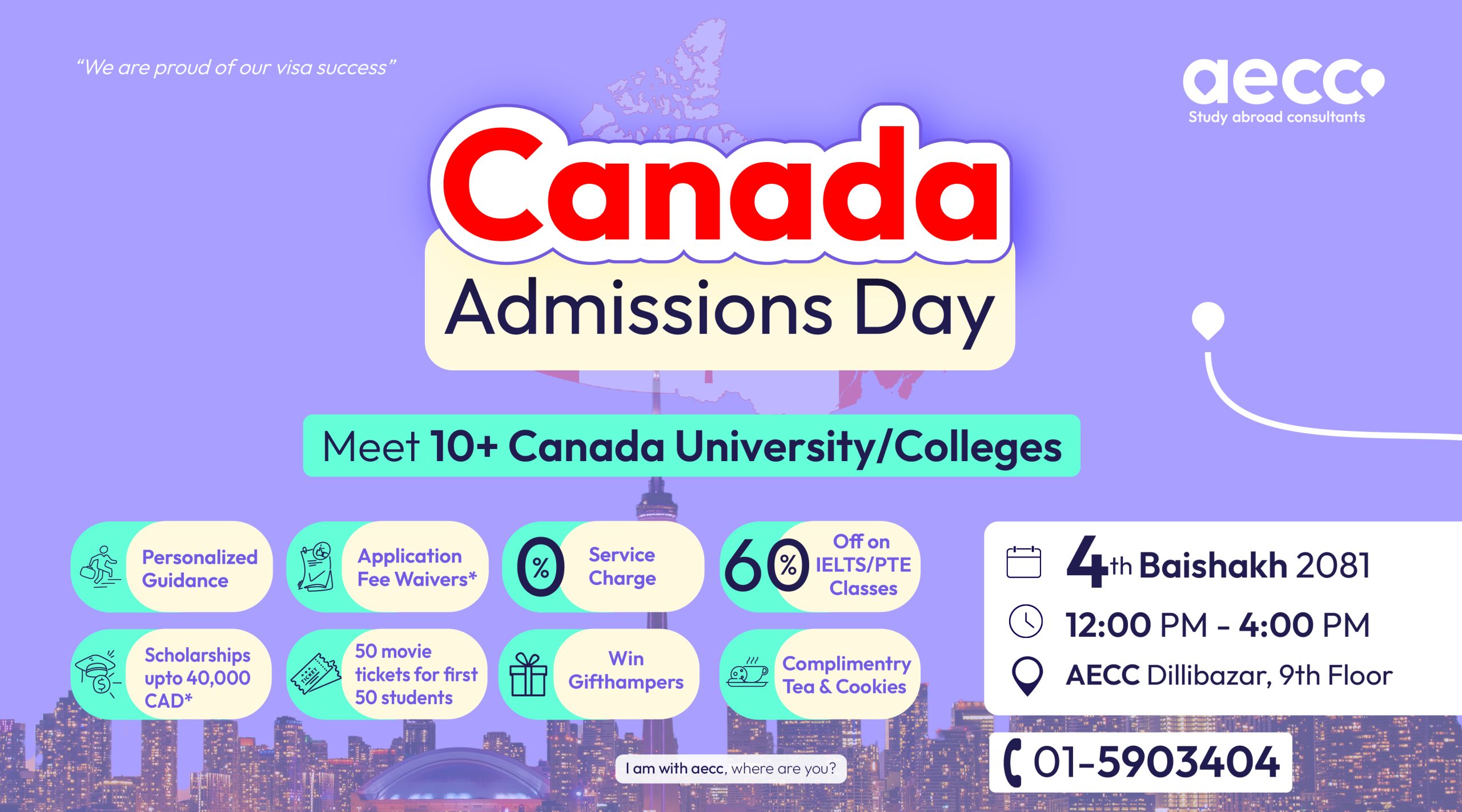 AECC Canada Admission Day happening on 16th April 2024