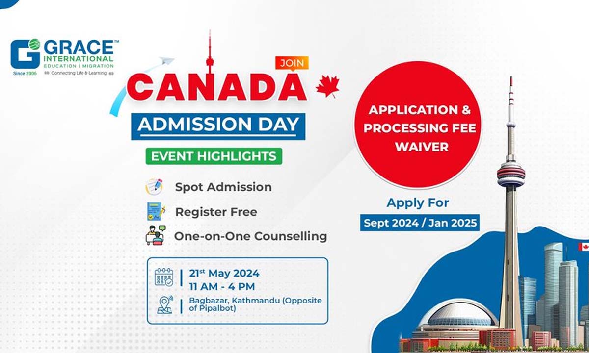 Join Canada Admission Day at Grace International at 21st May 2024