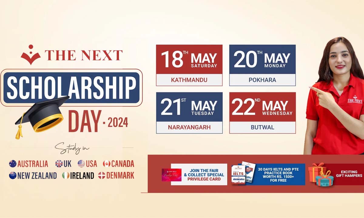 Scholarship Day 2024 happening at The Next on 18th May 2024