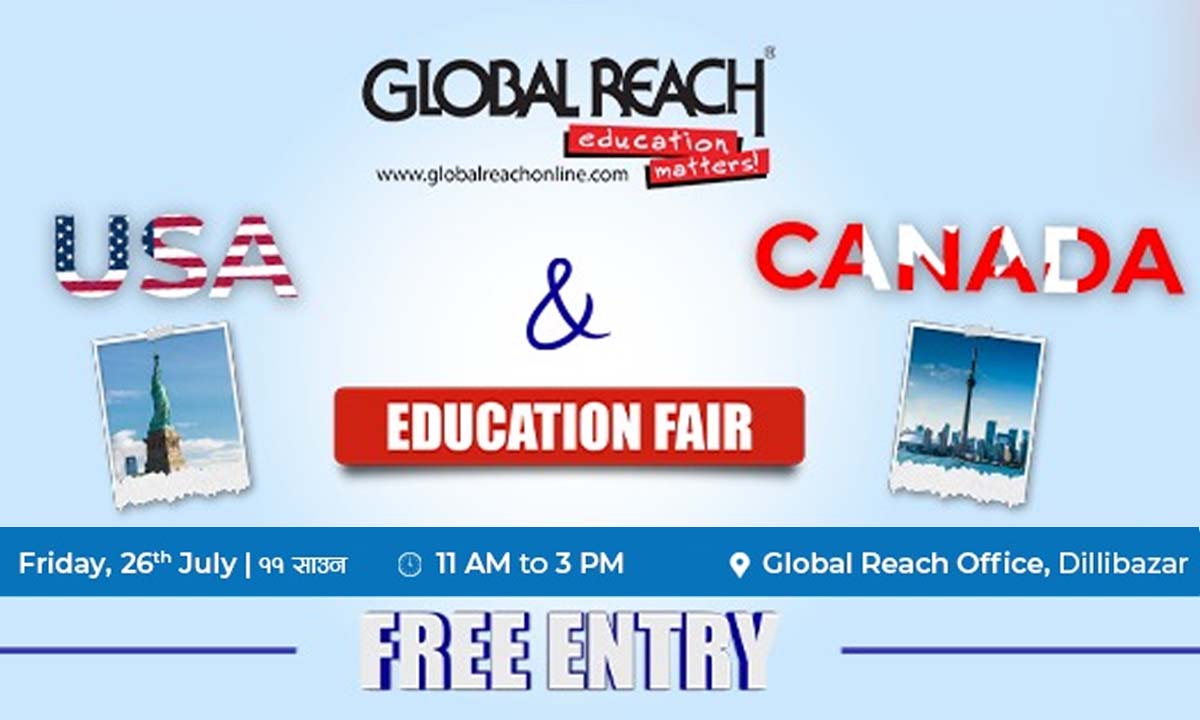 Global Reach organizing USA & Canada Education Fair 26th July 2024