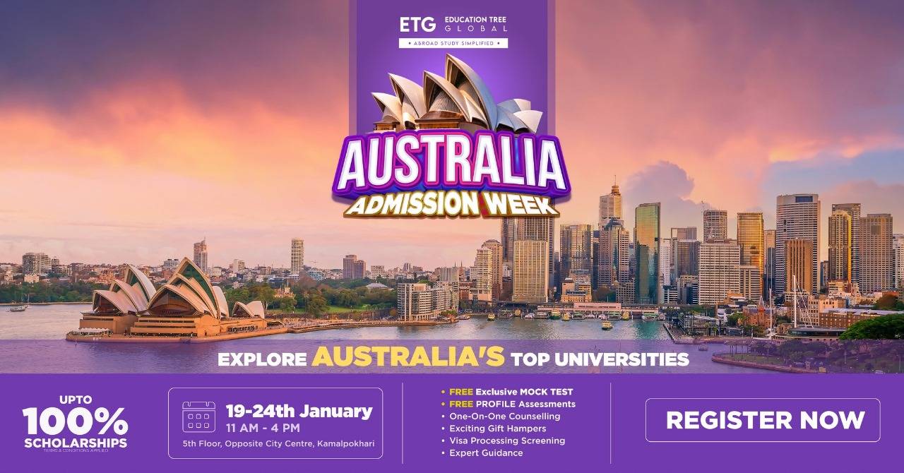Australia Admission Week 2025 at ETG from 19th to 24th January